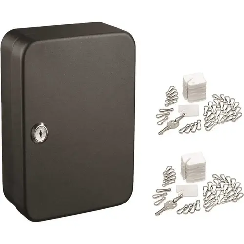 Adir Office 30-Key Stel Secur Cabnt W/key Lck Blck W/100 Plastc Tag Package Of 2