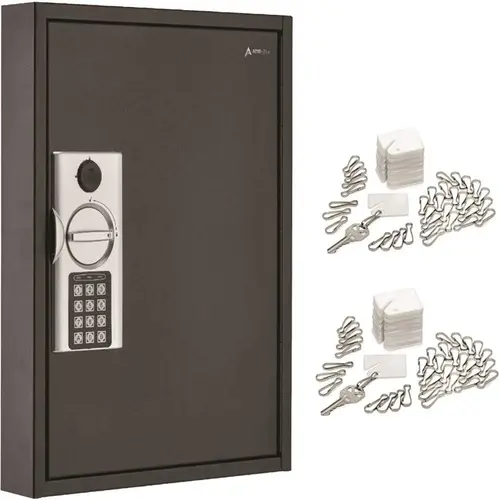 Adir Office 60-Key Stel Hd Digtl Lock Key Cabint Blck W/100 Key Tag Package Of 2