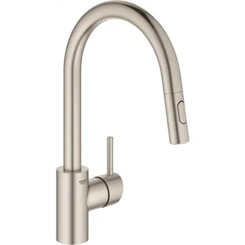 Grohe Concetto Single-Handle Pull-Down Kitchen Faucet 1.75 GPM Dual Spray Nickel Grohe Concetto Single-Handle Pull-Down Kitchen Faucet 1.75 GPM Dual Spray Nickel
