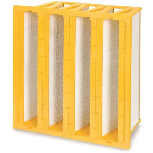 Generic 12x24x12 4v-Bank Mini Pleat Air Filter, No Gasket, Merv 15, Fiberglass, Box Of 1