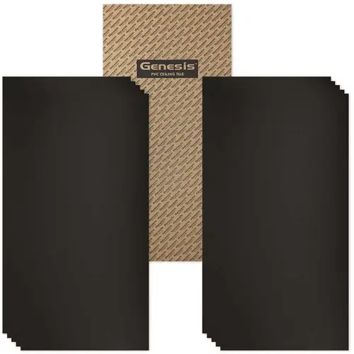 Genesis 2ft X 4ft Smooth PRO Black Lay In Ceiling Tile, Carton Of 10 Genesis 2ft X 4ft Smooth PRO Black Lay In Ceiling Tile, Carton Of 10