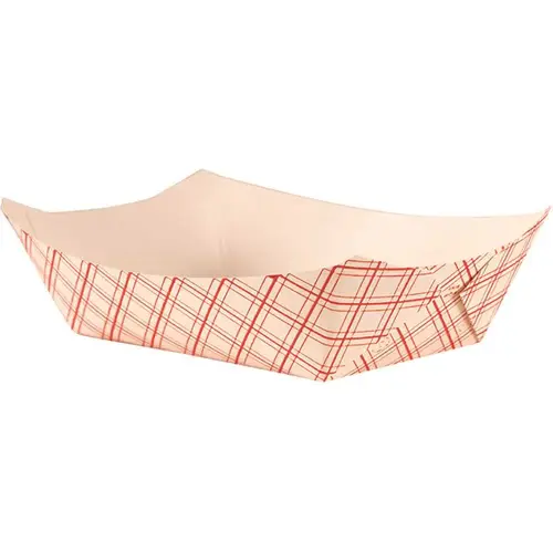 Empress Food Tray 3lb Red Plaid, Case Of 500