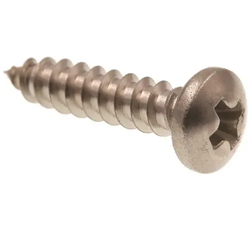 Generic Sheet Metal Screws, #4 X 1/2in, Gr 18-8 Ss, Package Of 25. Stainless Steel Generic Sheet Metal Screws, #4 X 1/2in, Gr 18-8 Ss, Package Of 25. Stainless Steel