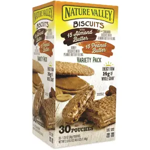 Nature Valley GRR22001046 Nature Valley Biscuits Cin Almond /honey Peanut Butter 1.35 Oz Package Of 30