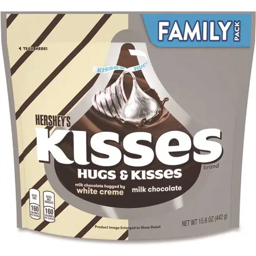 Hershey'S Kisses And Hugs Family Pack Assortment, 15.6 Oz Bag, Package Of 3
