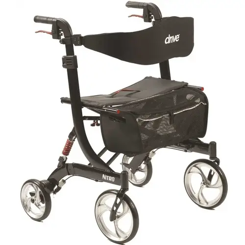 Drive Medical Design Drive Devilbiss Healthcare Hd Nitro Rollator, Black Drive Medical Design Drive Devilbiss Healthcare Hd Nitro Rollator, Black
