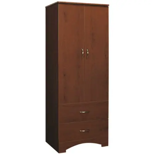 Drive Oslo 2-Door/2-drawer Wardrobe Cabinet, 30"w X 23"d X 78"h, Mahogany Drive Oslo 2-Door/2-drawer Wardrobe Cabinet, 30"w X 23"d X 78"h, Mahogany