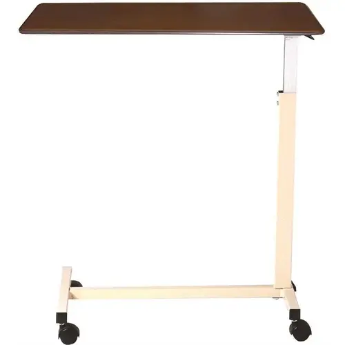 Drive Designer Overbed Table, U Base, 30"- 45"h Opal Frame, Walnut Drive Designer Overbed Table, U Base, 30"- 45"h Opal Frame, Walnut