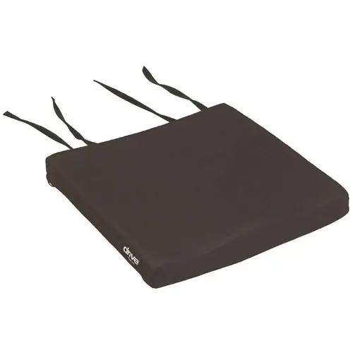 Drive Medical Wheelchair Cushion With Ties, Molded, Non-Slip Bottom, 20"x16"x2"
