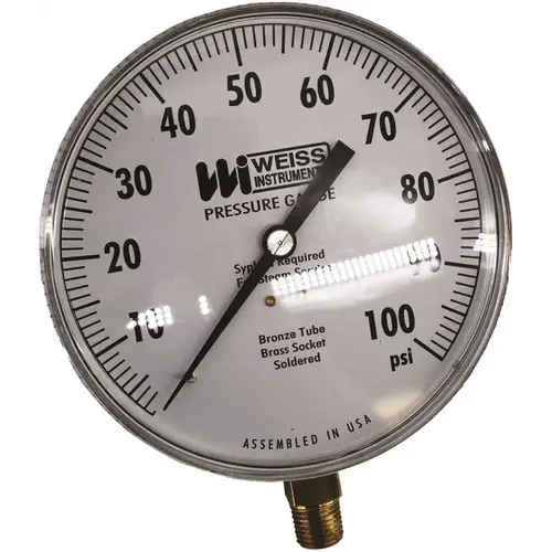 Weiss Commercial Pressure Gau 4-1/2" Stainless Steel Case Gau Weiss Commercial Pressure Gau 4-1/2" Stainless Steel Case Gau