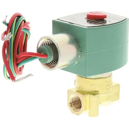 Asco 2 Way Closed 1/4" Npt 120vac .35 Cv 0-185psi Air 0-180psi Water