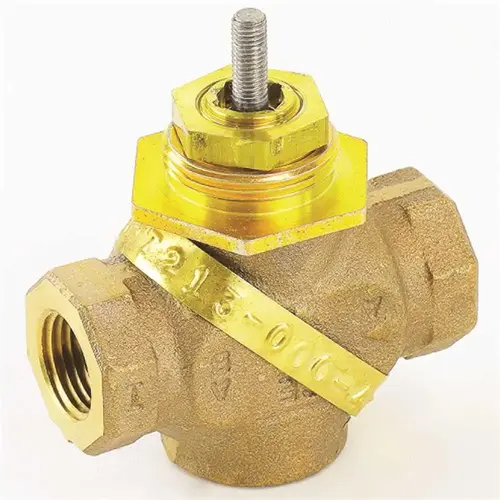 Schneider Valve Globe 1/2" Npt 1.3 Cv Two-Way Bronze Body Brass Trim Stem Up