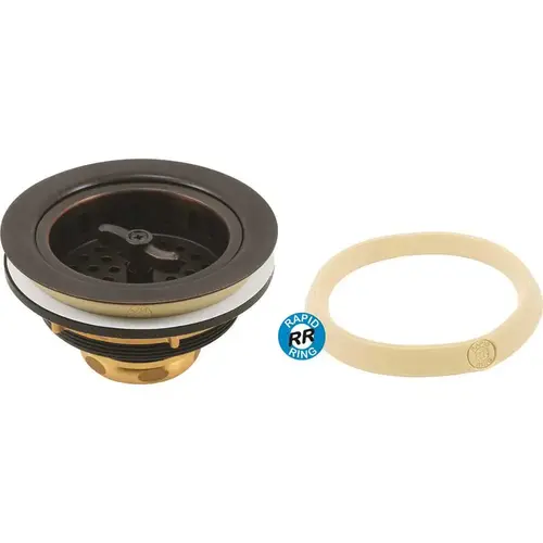 Generic Sink Strainer Oil-Rubbed Bronze Brass Body Stainless Steel Basket Spin Lock Post Generic Sink Strainer Oil-Rubbed Bronze Brass Body Stainless Steel Basket Spin Lock Post