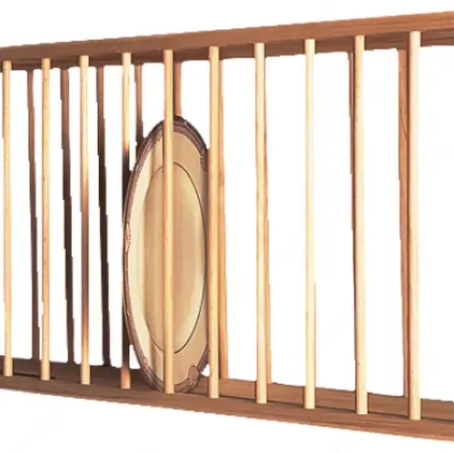 Wood Plate Display Unit Pair Wood Plate Display Unit Pair