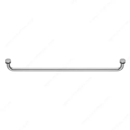 Round Tubular Towel Bar with Washers, Rounded Corners Round Tubular Towel Bar with Washers, Rounded Corners