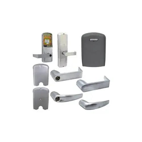 KIT - Multi-Technology Stand Alone Privacy Mortise Lock, Athens Lever Less Cylinder (Conventional Cylinder not Included), Satin Chrome 626 KIT - Multi-Technology Stand Alone Privacy Mortise Lock, Athens Lever Less Cylinder (Conventional Cylinder not Included), Satin Chrome 626