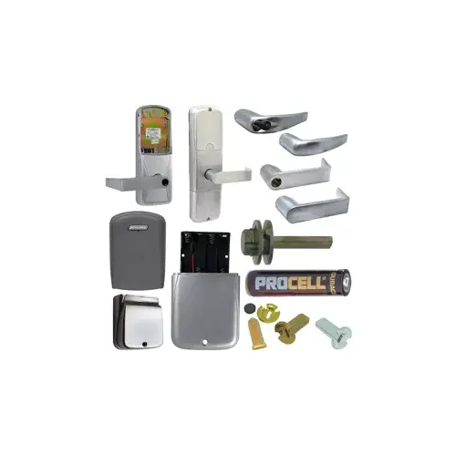 KIT - Multi-Technology and Keypad Stand Alone Classroom/Storage Cylindrical Lock, Athens Lever with FSIC Prep (Schlage Full Size IC Core not Included), Satin Chrome 626 KIT - Multi-Technology and Keypad Stand Alone Classroom/Storage Cylindrical Lock, Athens Lever with FSIC Prep (Schlage Full Size IC Core not Included), Satin Chrome 626