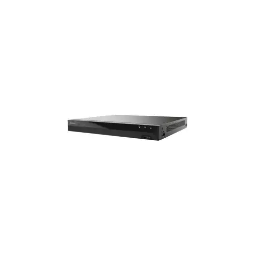 4K NVR with PoE, 16-Channel, 2x Sata, No HDD, ONVIF & RTSP, H265+/H.265 Dual-Stream, NDAA, Black