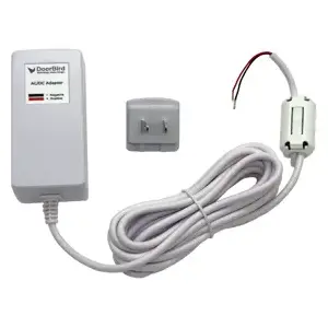 DoorBird 4260423867314 Power Supply Unit (Mains Adaptor), 100-240VAC to 15VDC @ 1A, Includes Four Country-Specific Adaptors (EU, US, UK, AU)