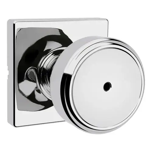 Maven Knob Square Rose Privacy Door Lock with 6AL Latch and RCS Strike Bright Chrome Finish Maven Knob Square Rose Privacy Door Lock with 6AL Latch and RCS Strike Bright Chrome Finish
