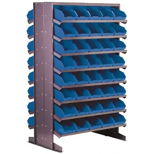 Floor Pick Rack: Double-Sided Floor Pick Rack Unit with Shelf Bins, 24" OAD, 60" OAH, 36" OAW Floor Pick Rack: Double-Sided Floor Pick Rack Unit with Shelf Bins, 24" OAD, 60" OAH, 36" OAW