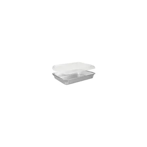 Handi-Foil Pan Rectangular Entree Silver With Dome Lid, 25 Each