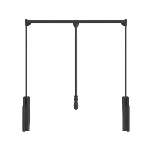 Black Soft-close Expandable Wardrobe Lift for 33" - 48" Openings Black Soft-close Expandable Wardrobe Lift for 33" - 48" Openings