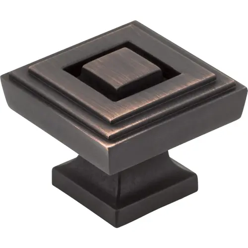 Delmar 1-1/4" Length Square Knob Brushed Oil Rubbed Bronze