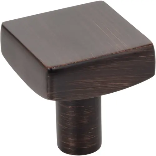Dominique 1-1/8" Length Square Knob Brushed Oil Rubbed Bronze Dominique 1-1/8" Length Square Knob Brushed Oil Rubbed Bronze