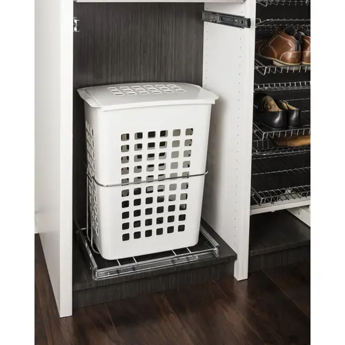 Laundry Hamper Pullout Polished Chrome Laundry Hamper Pullout Polished Chrome