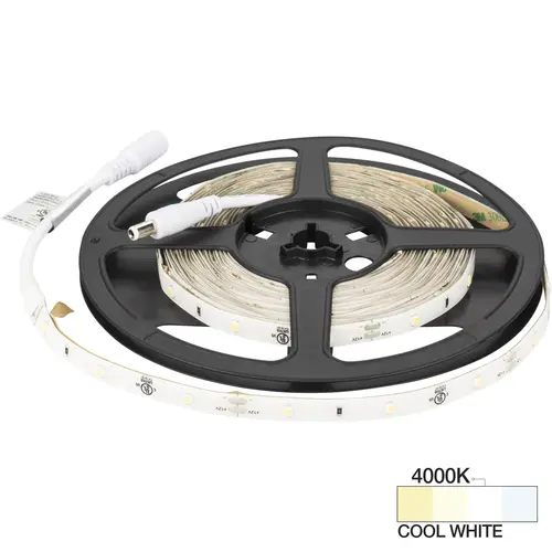 16 Ft, 49 Lumens/Ft. 12-volt Accent Output LED Tape Light, Single-White, Cool White 4000K 16 Ft, 49 Lumens/Ft. 12-volt Accent Output LED Tape Light, Single-White, Cool White 4000K