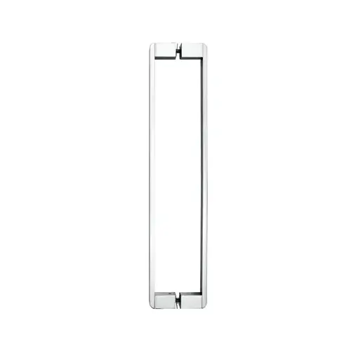 Polished Chrome 18" Back-to-Back Heavy-Duty Rectangular Tubing Towel Bar