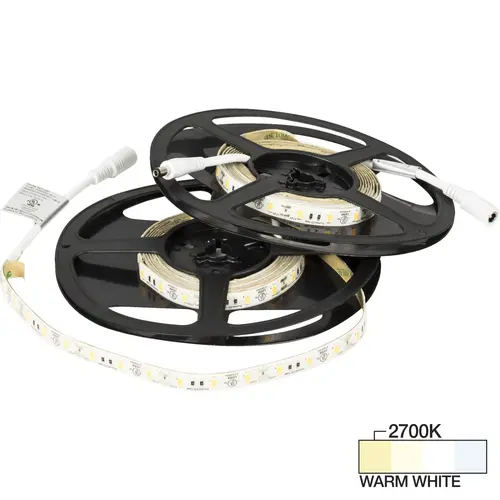 16 Ft, 466 Lumens/Ft. 12-volt High Output LED Tape Light, Single-White, Warm White 2700K