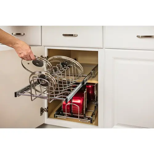 Wire Cookware Lid Pullout Chrome Wire Cookware Lid Pullout Chrome