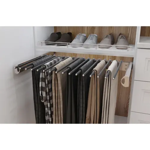 Satin Nickel 30" Wide Pant Rack Satin Nickel 30" Wide Pant Rack