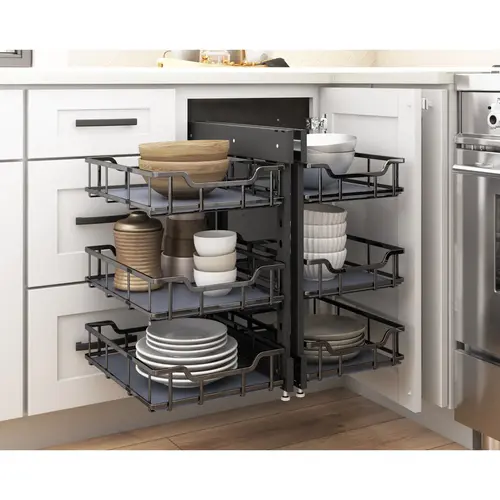 Extra Black Nickel Baskets for 18" STORAGE WITH STYLE Blind Corner Organizer Extra Black Nickel Baskets for 18" STORAGE WITH STYLE Blind Corner Organizer