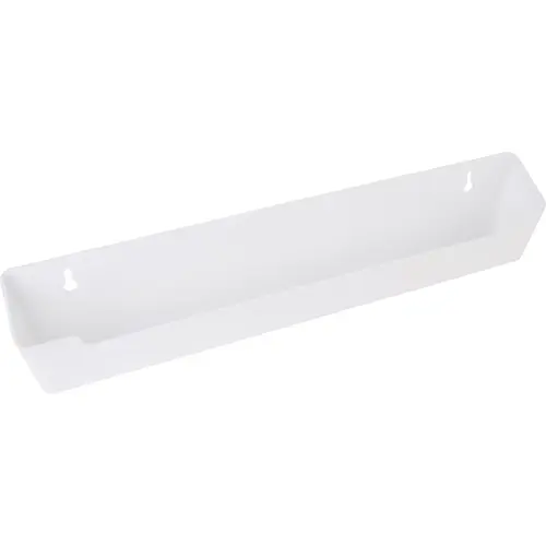 14-13/16" Slim Depth Plastic Tip-Out Tray for Sink Front White