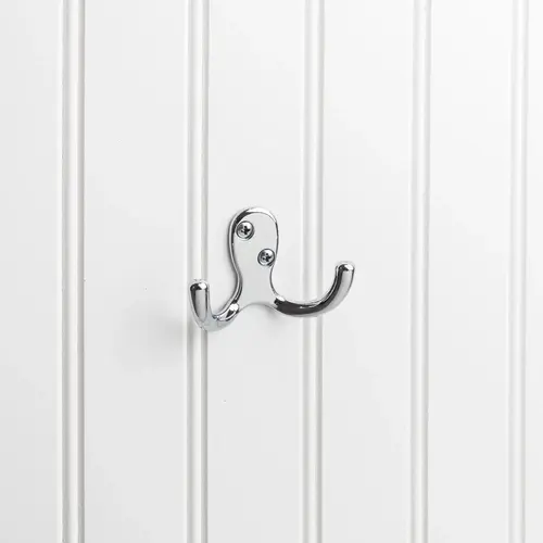 Wall Double Hook Polished Chrome Wall Double Hook Polished Chrome
