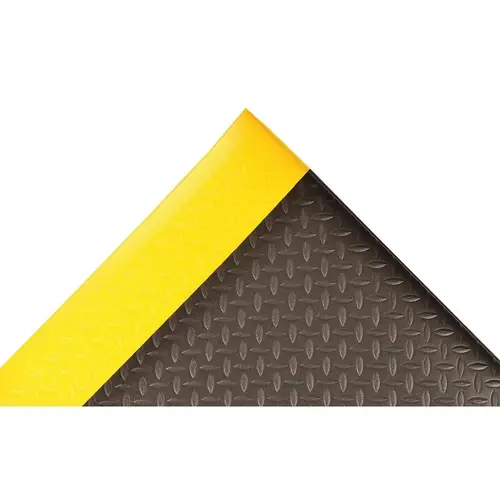 Diamond Sof-Tred Dyna-Shield Anti-Fatigue Mat, 419, 1/2 in x 3 ft W x 60 ft L, PVC Foam, Black/Yellow Diamond Sof-Tred Dyna-Shield Anti-Fatigue Mat, 419, 1/2 in x 3 ft W x 60 ft L, PVC Foam, Black/Yellow