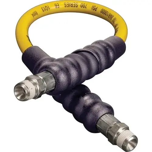 Hydraulic Pump Hose: 1/4" ID, 2 ft OAL, Steel Wire Braid over Thermoplastic