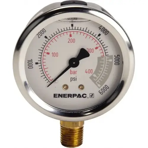 0 - 6,000 psi Liquid-Filled Hydraulic Pressure Gauge 0 - 6,000 psi Liquid-Filled Hydraulic Pressure Gauge