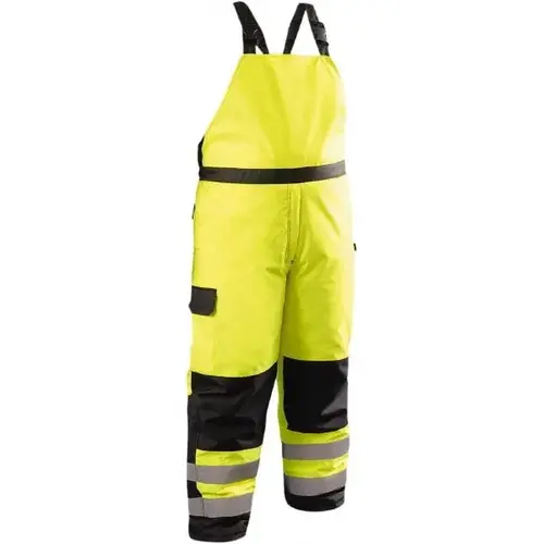 Class E High Visibility Winter Bib Pants, Yellow with Black/Silver Reflective Tape, 3X-Large Class E High Visibility Winter Bib Pants, Yellow with Black/Silver Reflective Tape, 3X-Large