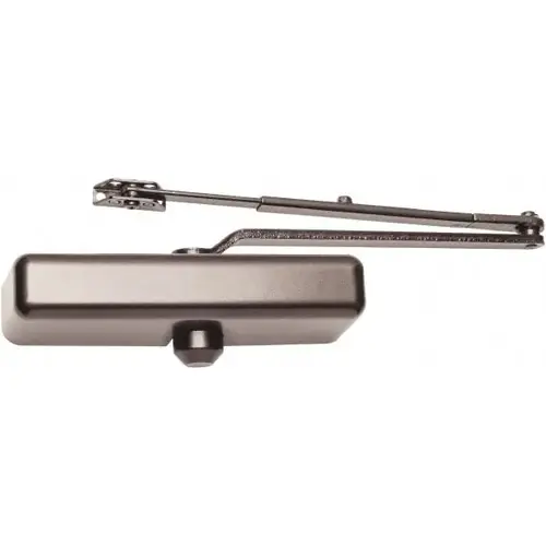 Light - Medium Duty Surface Door Closer With Regular Arm and Parallel Arm Bracket Dark Bronze Finish Light - Medium Duty Surface Door Closer With Regular Arm and Parallel Arm Bracket Dark Bronze Finish