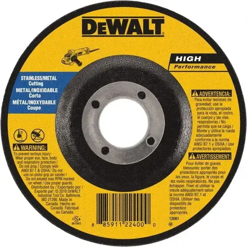 Cut-Off Wheel: Type 1 (01/41), 6" Dia, Aluminum Oxide - pack of 25 Cut-Off Wheel: Type 1 (01/41), 6" Dia, Aluminum Oxide - pack of 25