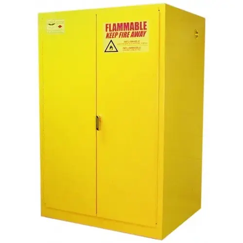 Flammable Liquid Storage Cabinet, Standard 90, Manual-Close Door, 90 gal Cap, Yellow