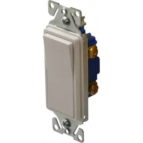 1 Pole, 120 to 277 VAC, 15 Amp, Commercial Grade Rocker Wall Switch 1 Pole, 120 to 277 VAC, 15 Amp, Commercial Grade Rocker Wall Switch