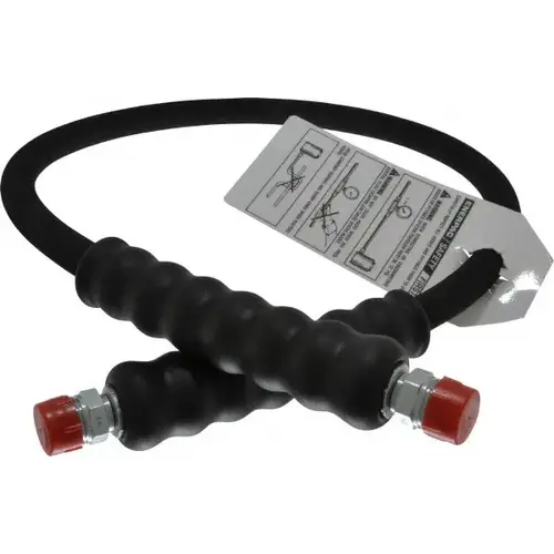 Hydraulic Pump Hose: 1/4" ID, 3 ft OAL, Rubber, 10,000 Max psi Hydraulic Pump Hose: 1/4" ID, 3 ft OAL, Rubber, 10,000 Max psi