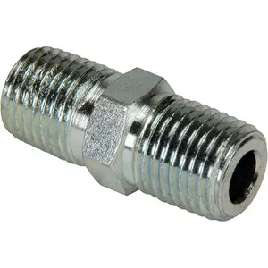 ENERPAC FZ1608 Hydraulic Hose Hex Nipple: 1/4", 1/4-18, 0 to 10,000 psi
