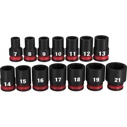 Shockwave Impact Duty 6-Point Socket Set, 3/8 in, Metric STD, 14-Pc Shockwave Impact Duty 6-Point Socket Set, 3/8 in, Metric STD, 14-Pc