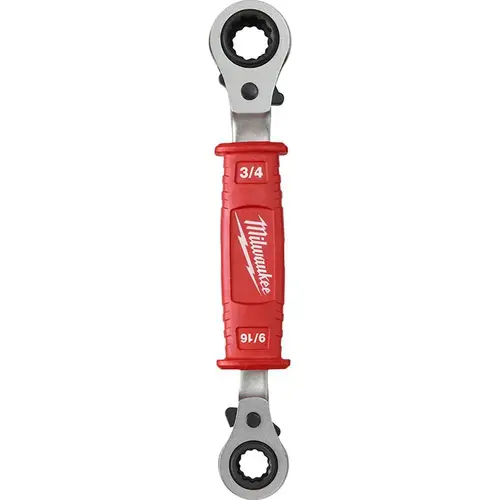 Lineman's 4-in-1 Insulated Ratcheting Box Wrench